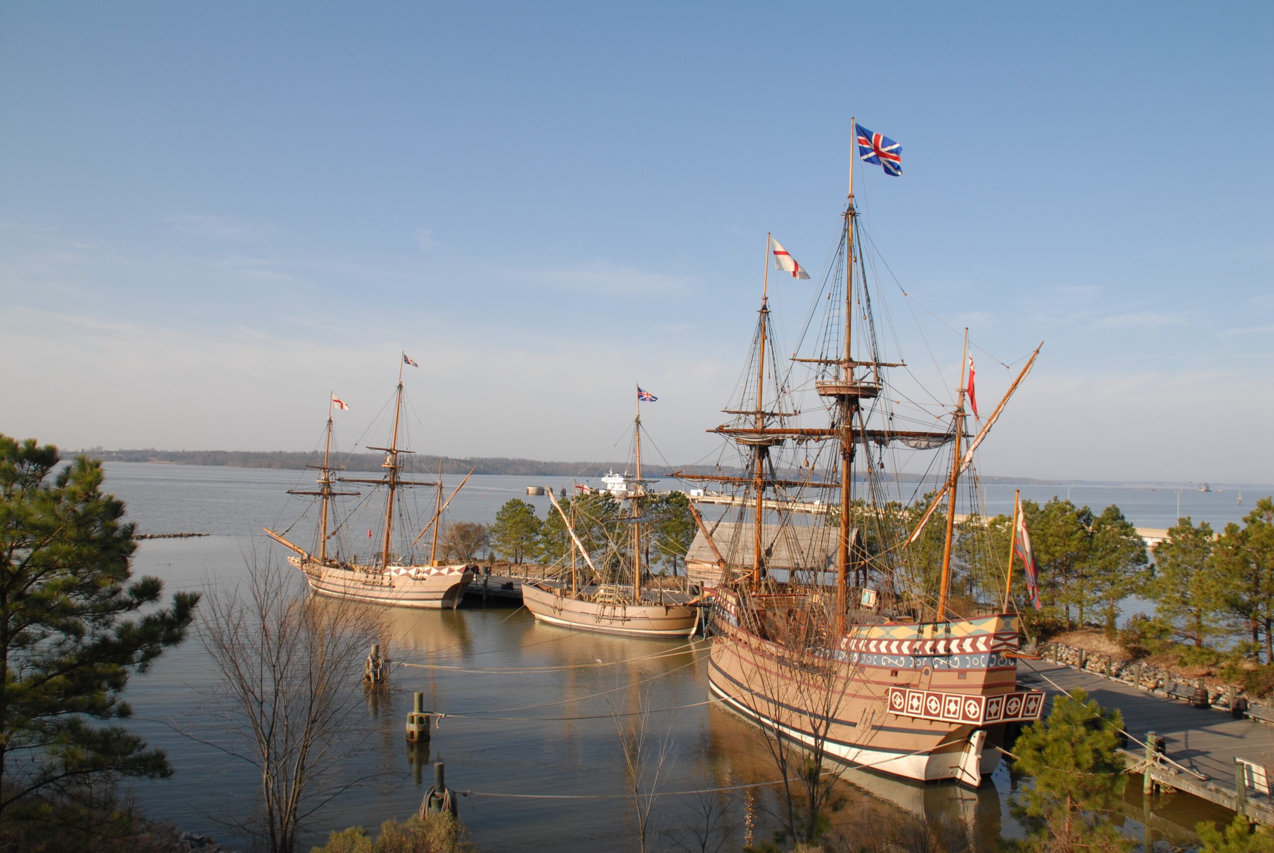 Photo of Jamestown Settlement’s re-created 1607 ships courtesy of the Jamestown-Yorktown Foundation.